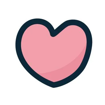 Simple Pink Heart Design Element Stock Illustration