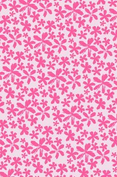 Simple pink pattern with hand drawing flowers. Pattern for fabric, textile Illustrazione stock
