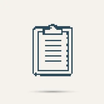 Simple pixel icon paper holder. Vector design Stock Illustration