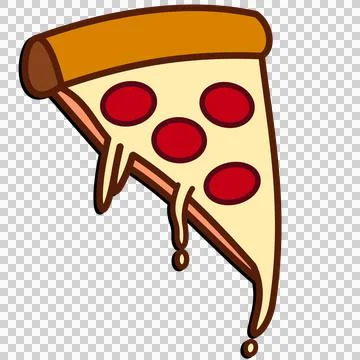 Simple Pizza Slice Graphic Stock Illustration