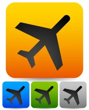 Simple plane, flight icons 스톡 일러스트