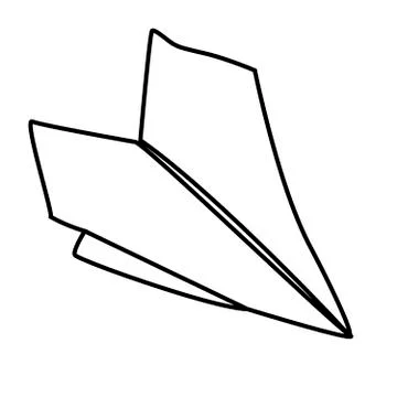 Simple plane vector outline icon Stock Illustration