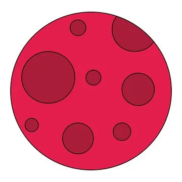 Simple planet isolated on a white background Stock Illustration