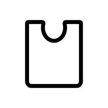 Simple plastic bag icon. Shopping bag. Vector. Stock Illustration