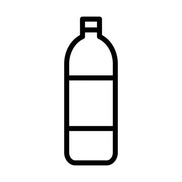 Simple plastic bottle icon. Drink. Vector. Stock Illustration