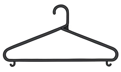 The simple plastic hanger Stock Illustration