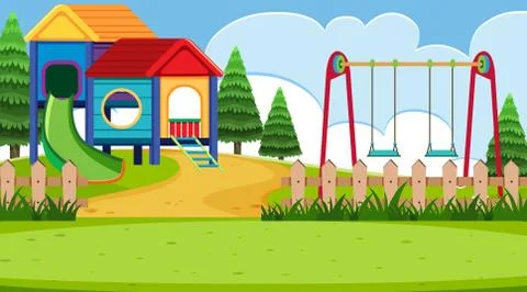 A simple playground scene Illustrazione stock