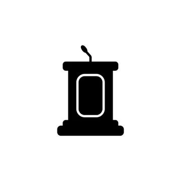 Simple Podium Icon. vector illustration black on white background Stock Illustration