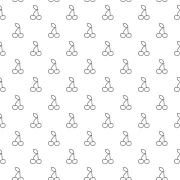 Simple poker cherry seamless pattern with various icons and symbols on white Illustrazione stock