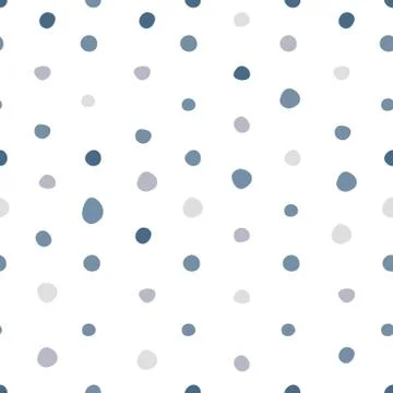 Simple polka dot seamless pattern. Scandinavian style wallpaper. Illustrazione stock