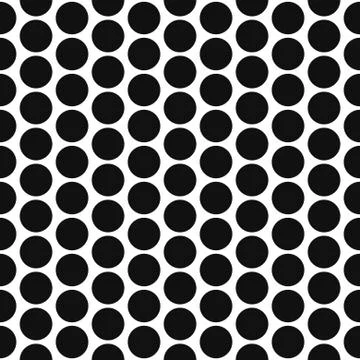 Simple polka dot shape black and white seamless pattern イラスト素材