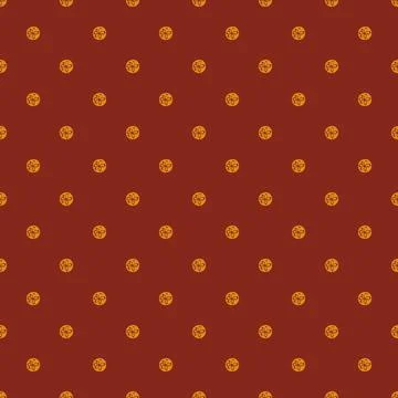 Simple polka dots pattern with flower shape inside Stock Illustration