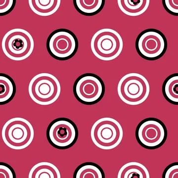 Simple polka dots pattern in viva magenta color Stock Illustration