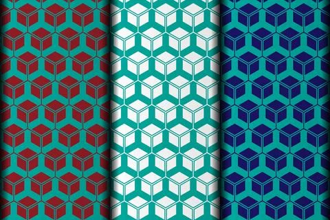 Simple polygon style vector pattern design. Stock Illustration