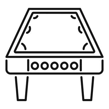 Simple pool table line icon illustration Stock Illustration