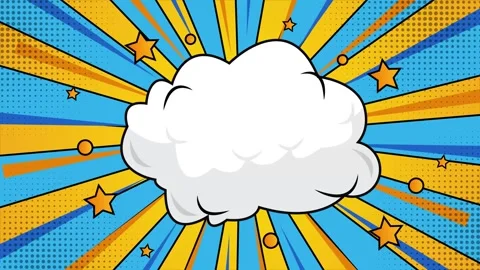 Simple pop art comic book style background with vibrant panels with space for Stock Footage 293046276