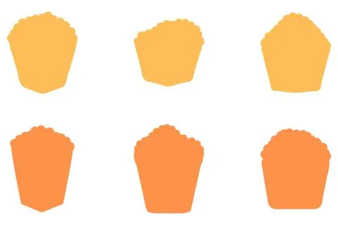 Simple popcorn illustration design set Stock Illustration