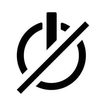 Simple power off button. Vector. Stock Illustration