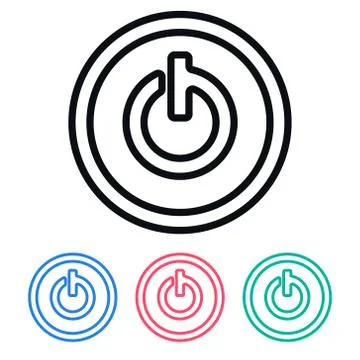 Simple Power On Icon, Vector Illustration Stock Illustration