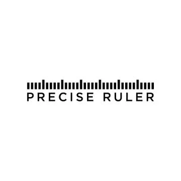 Simple precise ruler logo design template illustration Illustrazione stock