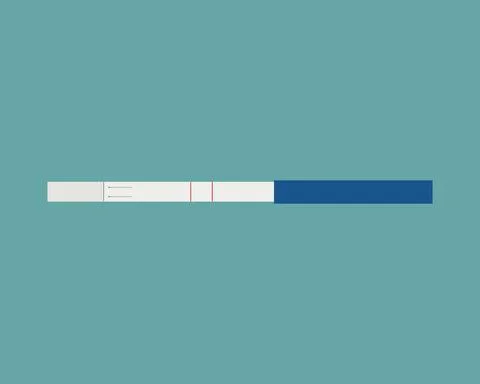 A simple pregnancy test on a green background Stockillustratie