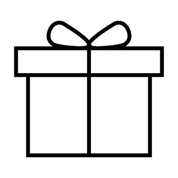 Simple present box icon. Gift. Vector. Ilustración de archivo