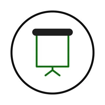 A simple presentation board icon symbolizing communication ideas informatio.. Illustrazione stock