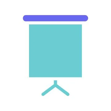 Simple Presentation Screen with blue and purple color Stock Illustration