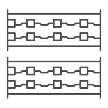 Simple printed circuit boards layout thin line icon, electronics concept, simple 스톡 일러스트