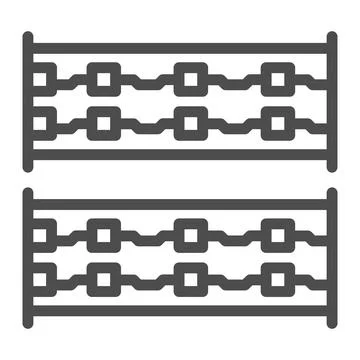 Simple printed circuit boards layout line icon, electronics concept, simple PCB 스톡 일러스트