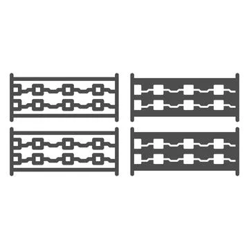 Simple printed circuit boards layout line and solid icon, electronics concept Stock Illustration