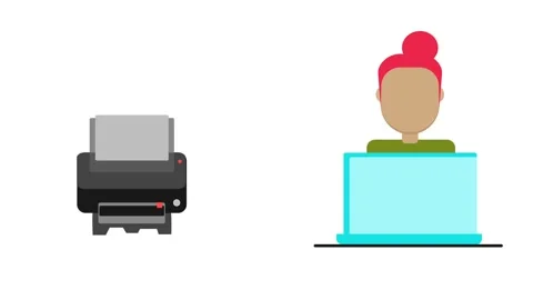 Simple printer Stock-Footage 305813956