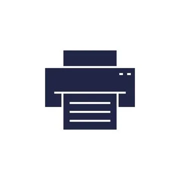 Simple Printer Icon Vector Template Stockillustratie