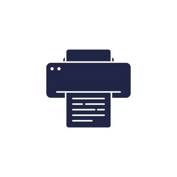 Simple Printer Icon Vector Template Stock Illustration
