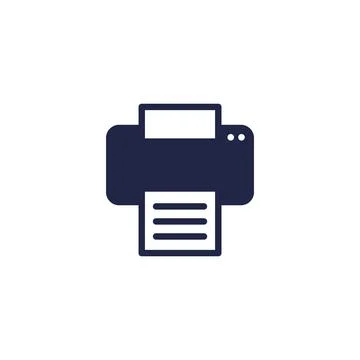 Simple Printer Icon Vector Template Stock Illustration