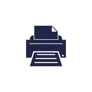 Simple Printer Icon Vector Template 스톡 일러스트