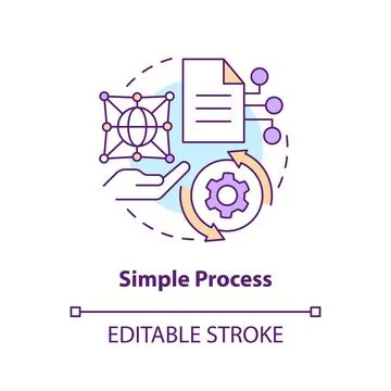 Simple process concept icon Illustrazione stock