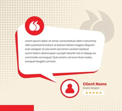 Simple professional customer feedback and review social media post template Stock Illustration