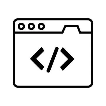 Simple programming development icon. Vector. Stock Illustration
