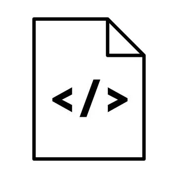 Simple programming source code file icon. Vector. 库存插图
