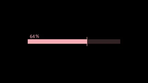 Simple progress bar showing percentage complete animation Stock Footage 337881631