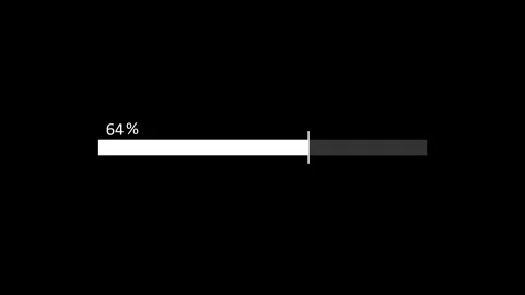 Simple progress bar showing percentage complete animation Stock Footage 337881632