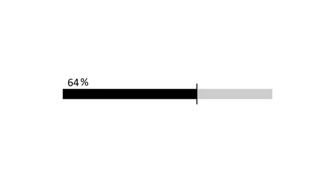 Simple progress bar showing percentage complete animation Vídeos de archivo 337881643