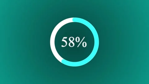 Simple Progress Template with Percentage Indicator, Download Status Motion Graph Stock Footage 303196071