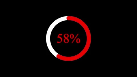 Simple Progress Template with Percentage Indicator, Download Status Motion Graph Video stock 303196075