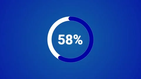 Simple Progress Template with Percentage Indicator, Download Status Motion Graph Video stock 303196076