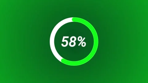 Simple Progress Template with Percentage Indicator, Download Status Motion Graph Video stock 303196077