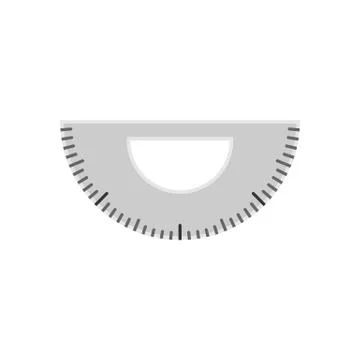 Simple Protractor Ruler Illustration Illustrazione stock