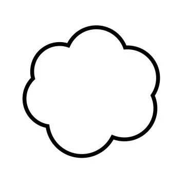 Simple puffy cloud icon. Vector. Illustrazione stock