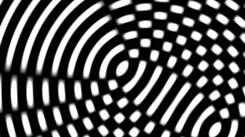 Simple Pulsing Overlapping Crushed Focus Black and White Warped Lens Distorte Stock Footage 139714326